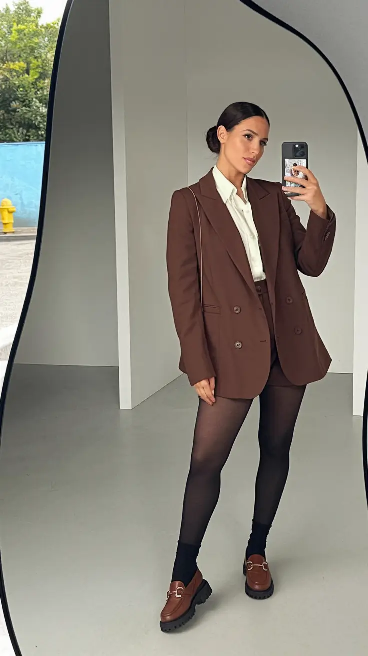 fall work outfits for women 2025 Polished Espresso Tones for Fall Meetings
