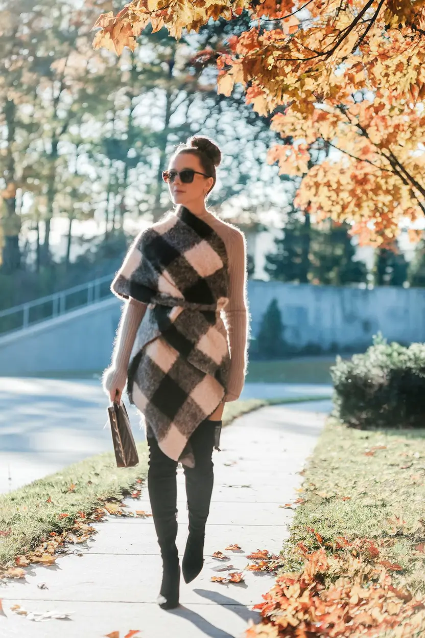 fall work outfits for women skirt Highland Layers and Statement Boots