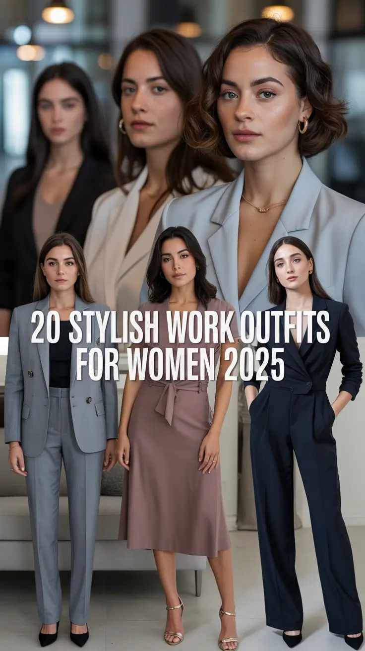 Stylish Work Outfits for Women 2025 That Feel Chic, Comfortable, and Office-Ready