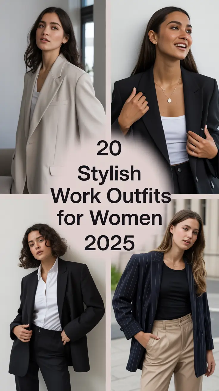 Stylish Work Outfits for Women 2025 That Feel Chic, Comfortable, and Office-Ready