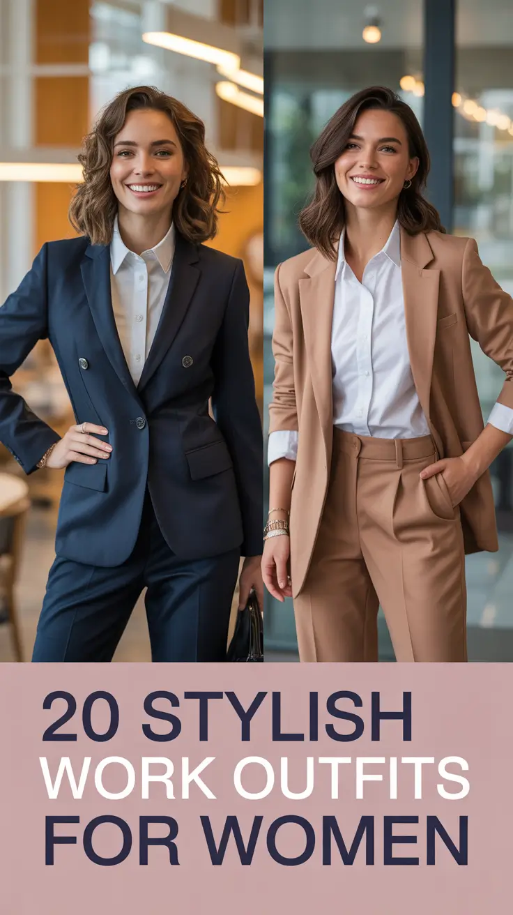 Stylish Work Outfits for Women 2025 That Feel Chic, Comfortable, and Office-Ready
