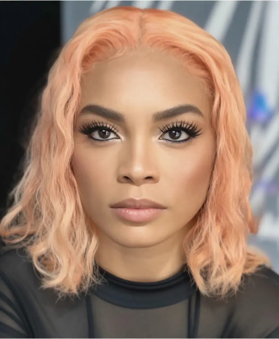 fall blonde hair color black women Peach Blonde Waves for a Soft Statement