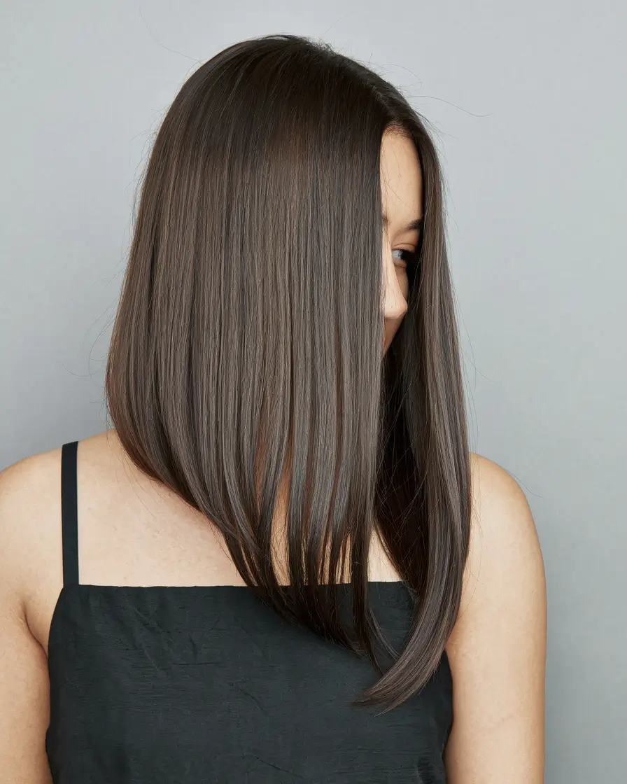 fall bob hairstyles straight 2025 Steep Angled Bob with Length Play