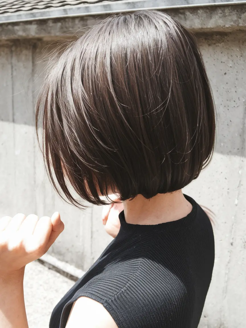 fall bob hairstyles 2025 Rounded French Bob with Feathered Ends