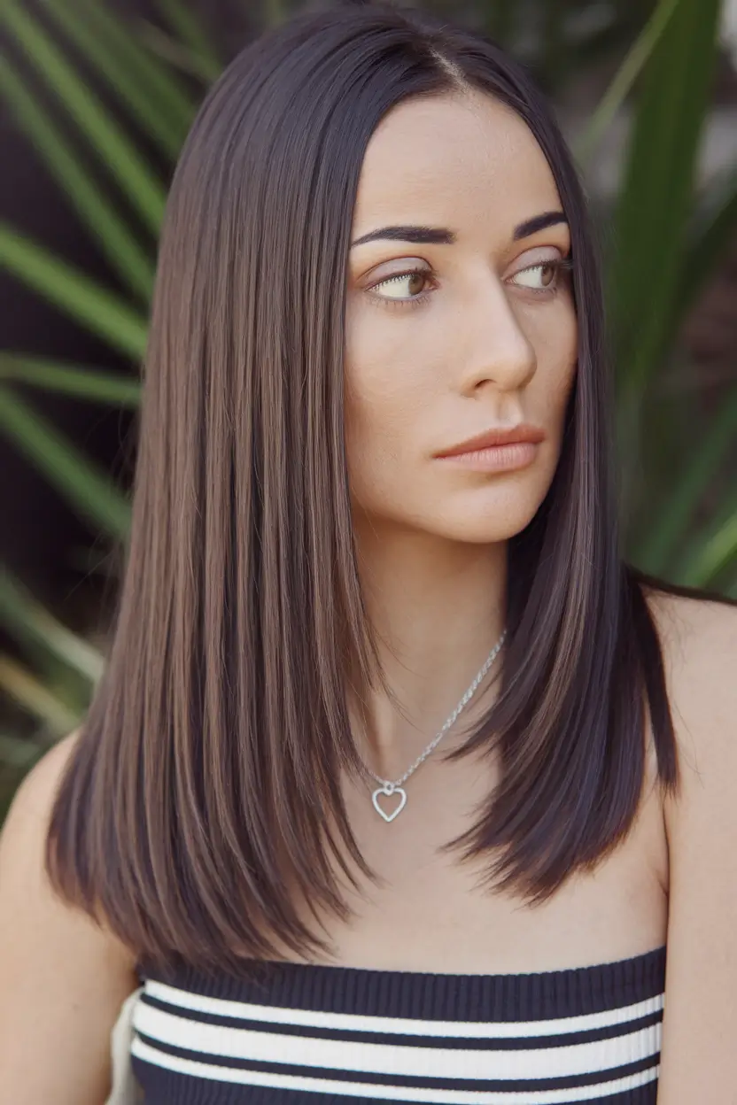 fall bob hairstyles straight 2025 Long Bob with Subtle Layers