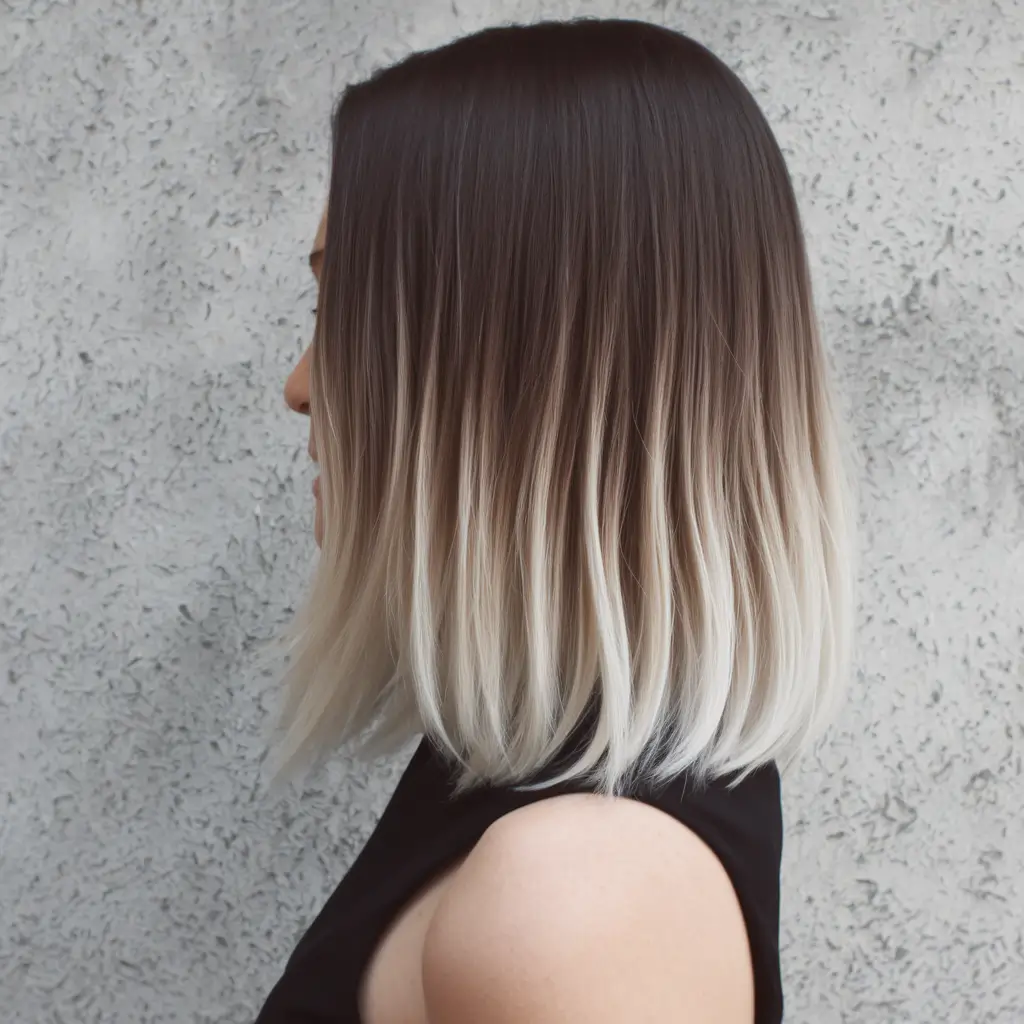 fall brunette hair color balayage short