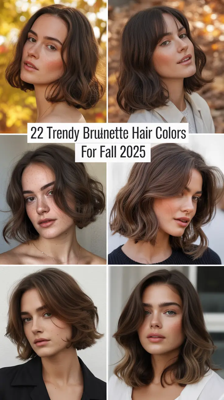 Trendy Brunette Hair Colors for Fall 2025: Fresh Balayage Looks to Embrace the Season