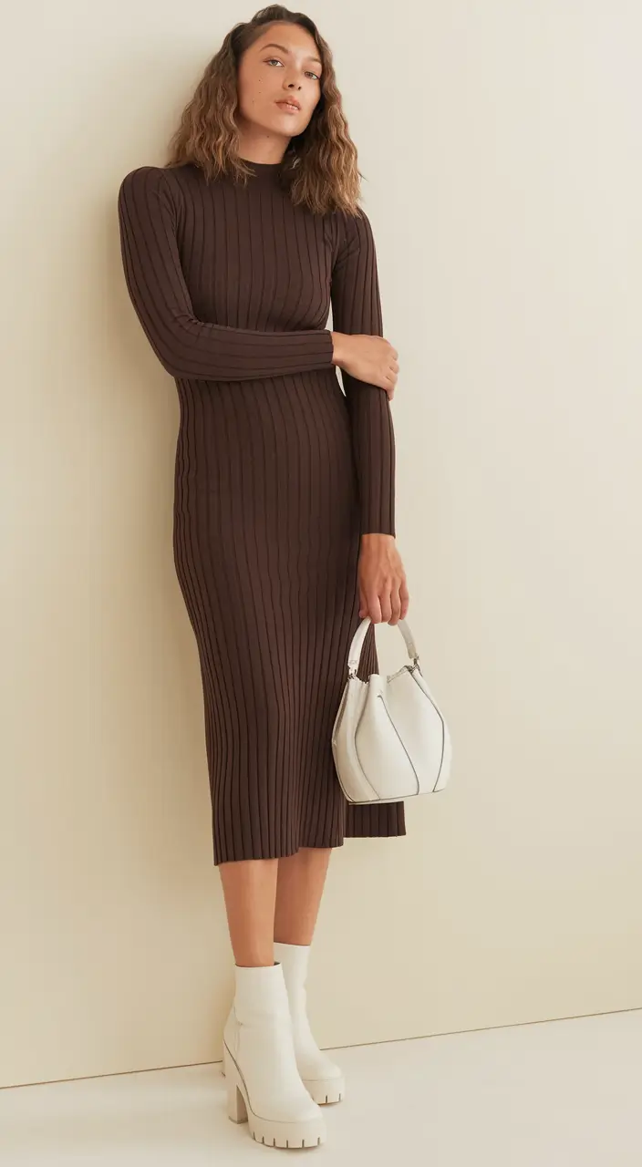 nyc fall outfits aesthetic Modern Minimalism in Cocoa and White