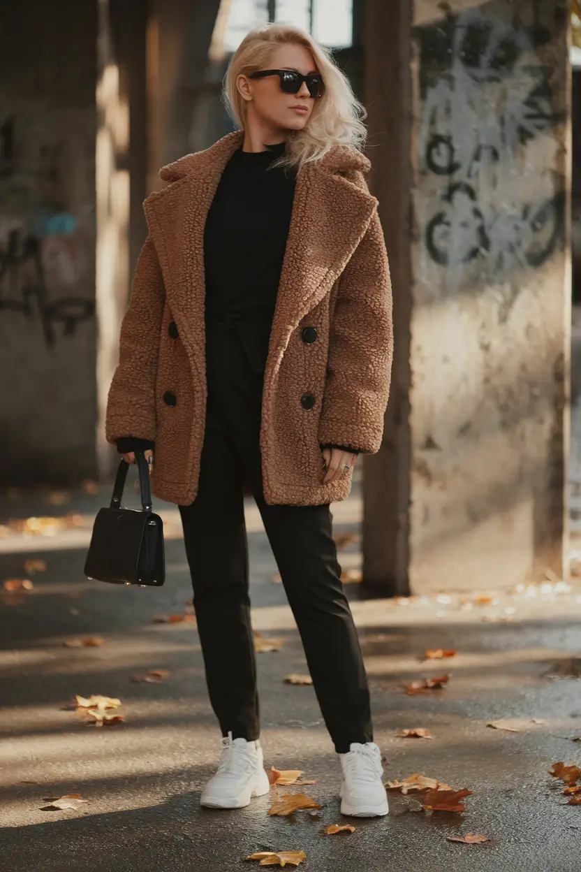 fall outfits black women Teddy Textures in Urban Neutrals
