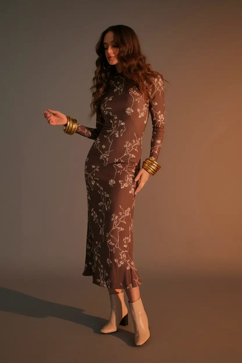 october wedding guest outfits casual Retro Prints Meet Cozy Confidence