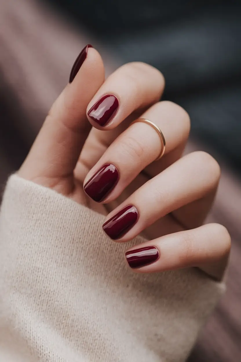 autumn nails colors 2025 Cabernet Classic