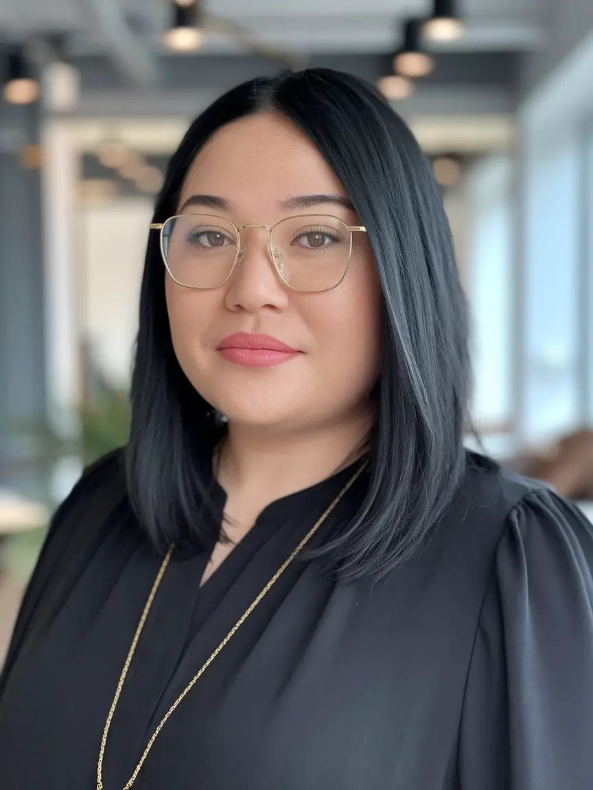 fall-round-face-haircut-Polished-Office-Bob-with-Center-Part
