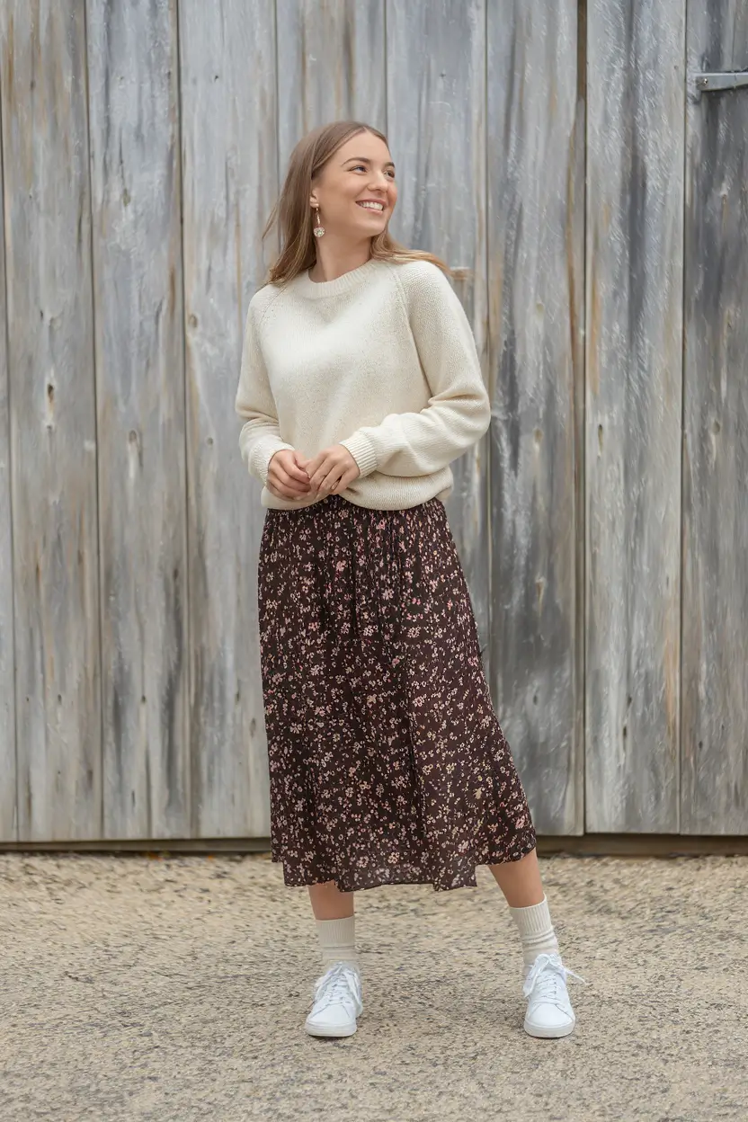 fall outfits for school cute Sweet and Soft in Florals