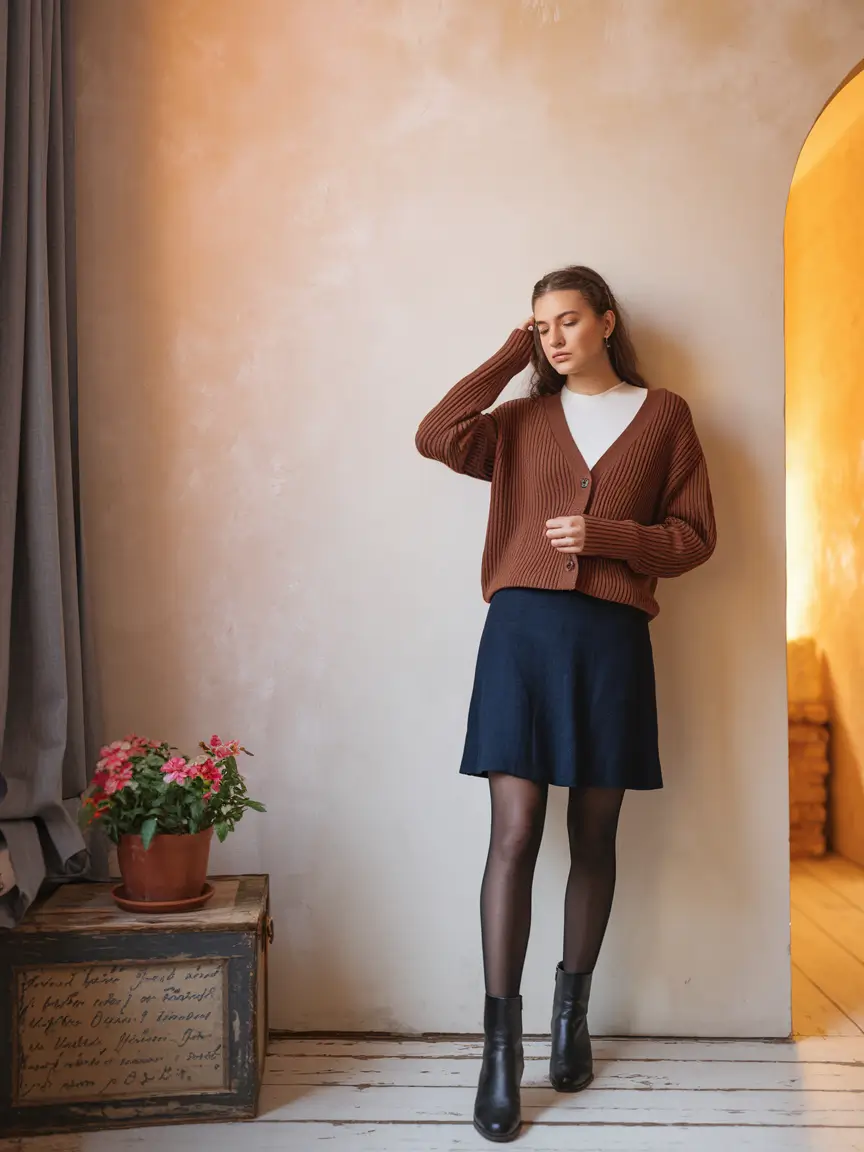 fall outfits for school comfy Soft Layers, Smart Skirts