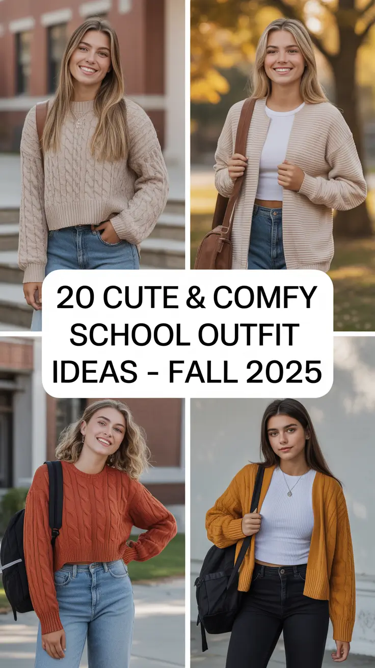 Cute & Comfy School Outfits Ideas for Fall 2025: Casual Looks for Teens Who Love Style and Comfort