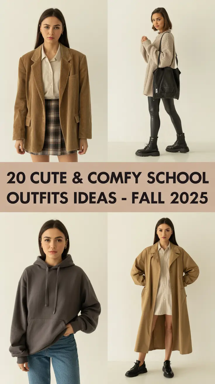 Cute & Comfy School Outfits Ideas for Fall 2025: Casual Looks for Teens Who Love Style and Comfort