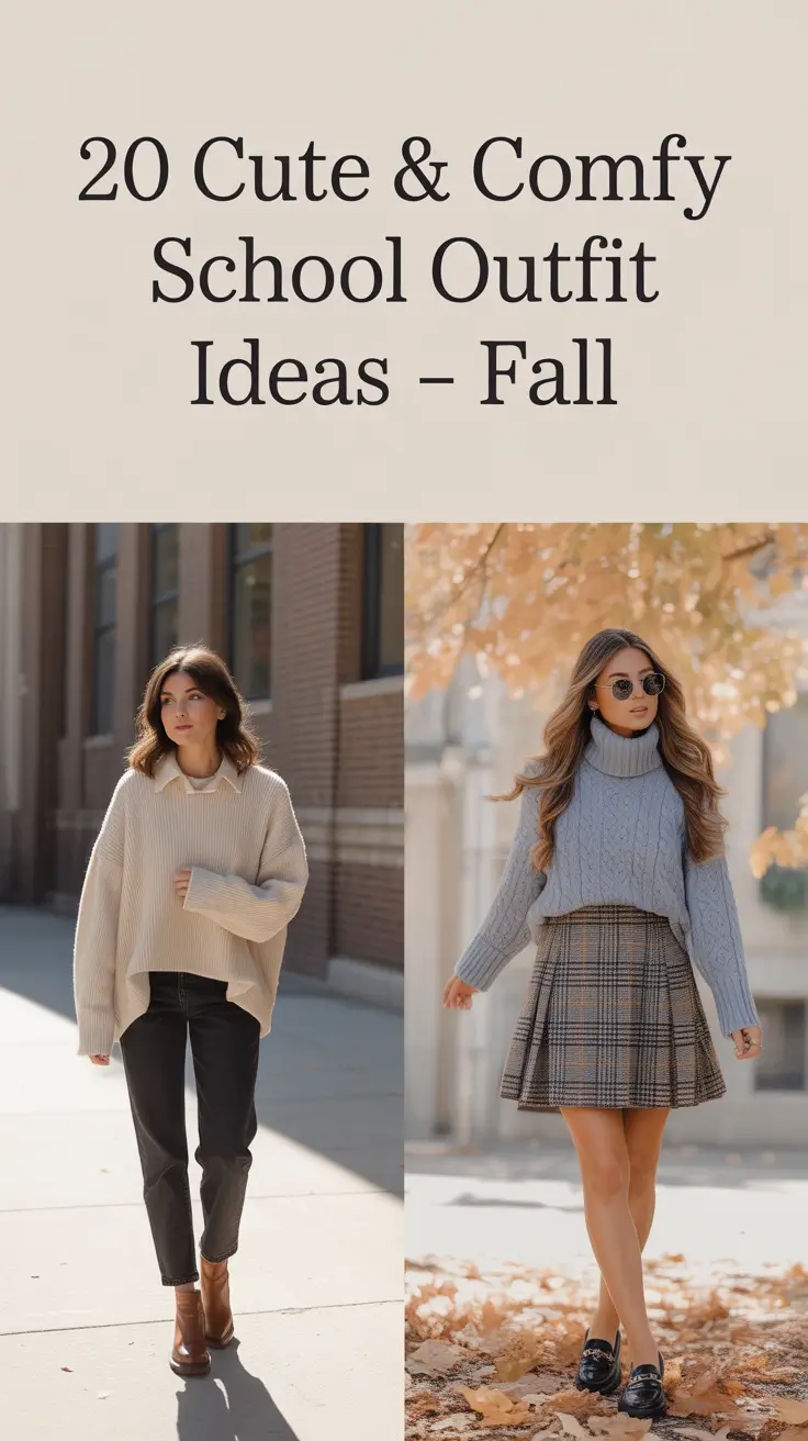 Cute & Comfy School Outfits Ideas for Fall 2025: Casual Looks for Teens Who Love Style and Comfort