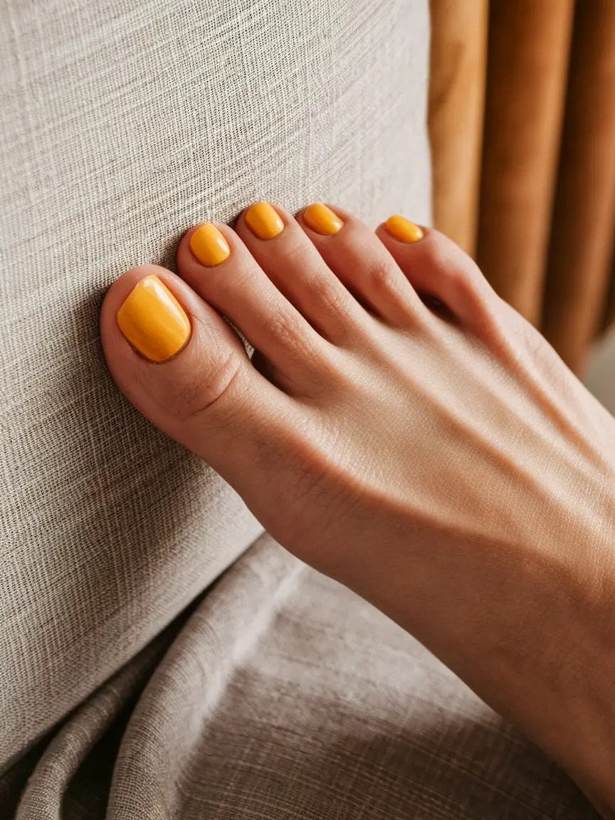 fall toe nail colors pedicures colour Golden Mustard for Fireside Afternoons