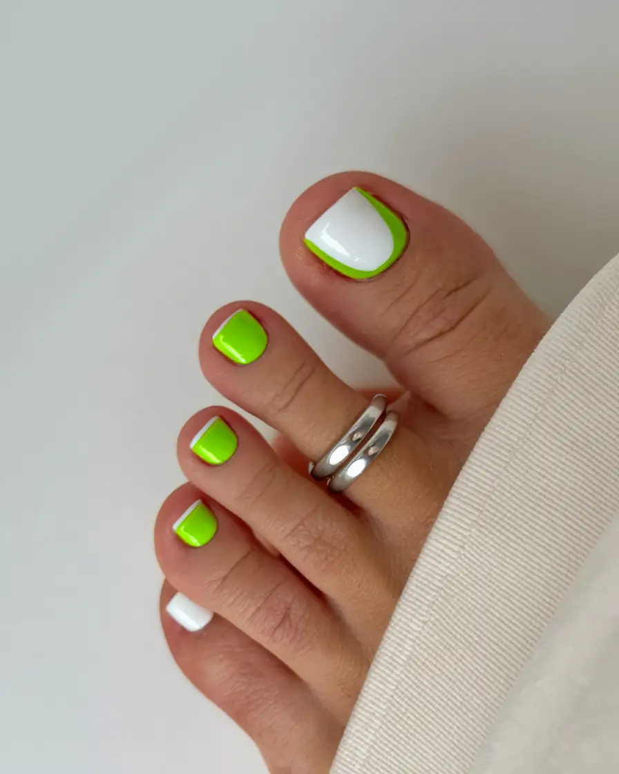 fall toe nail colors dnd Fresh Lime French Twist