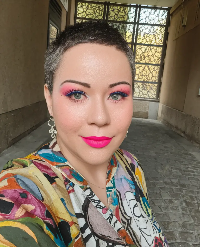 haircuts chubby face fat women Statement Buzz Cut with a Bold Attitude