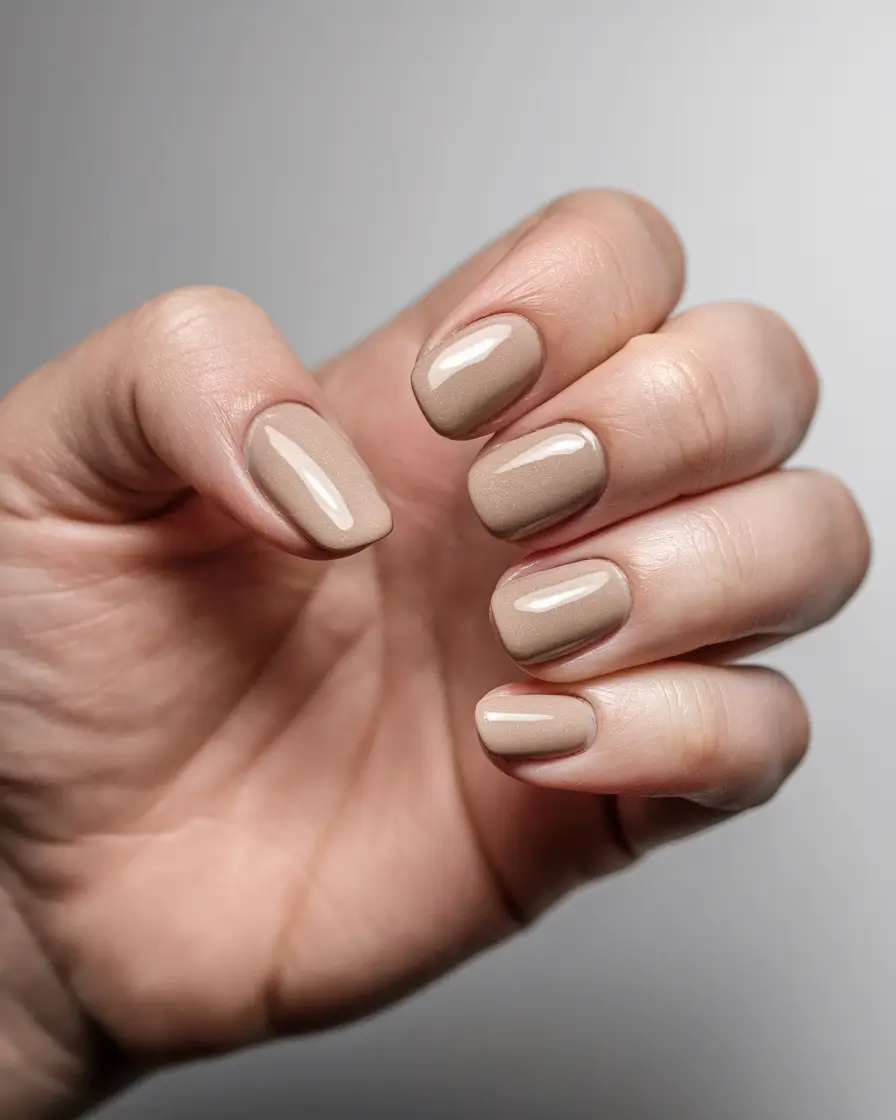 minimalist fall nails 2025 Clean Beige, Maximum Mood