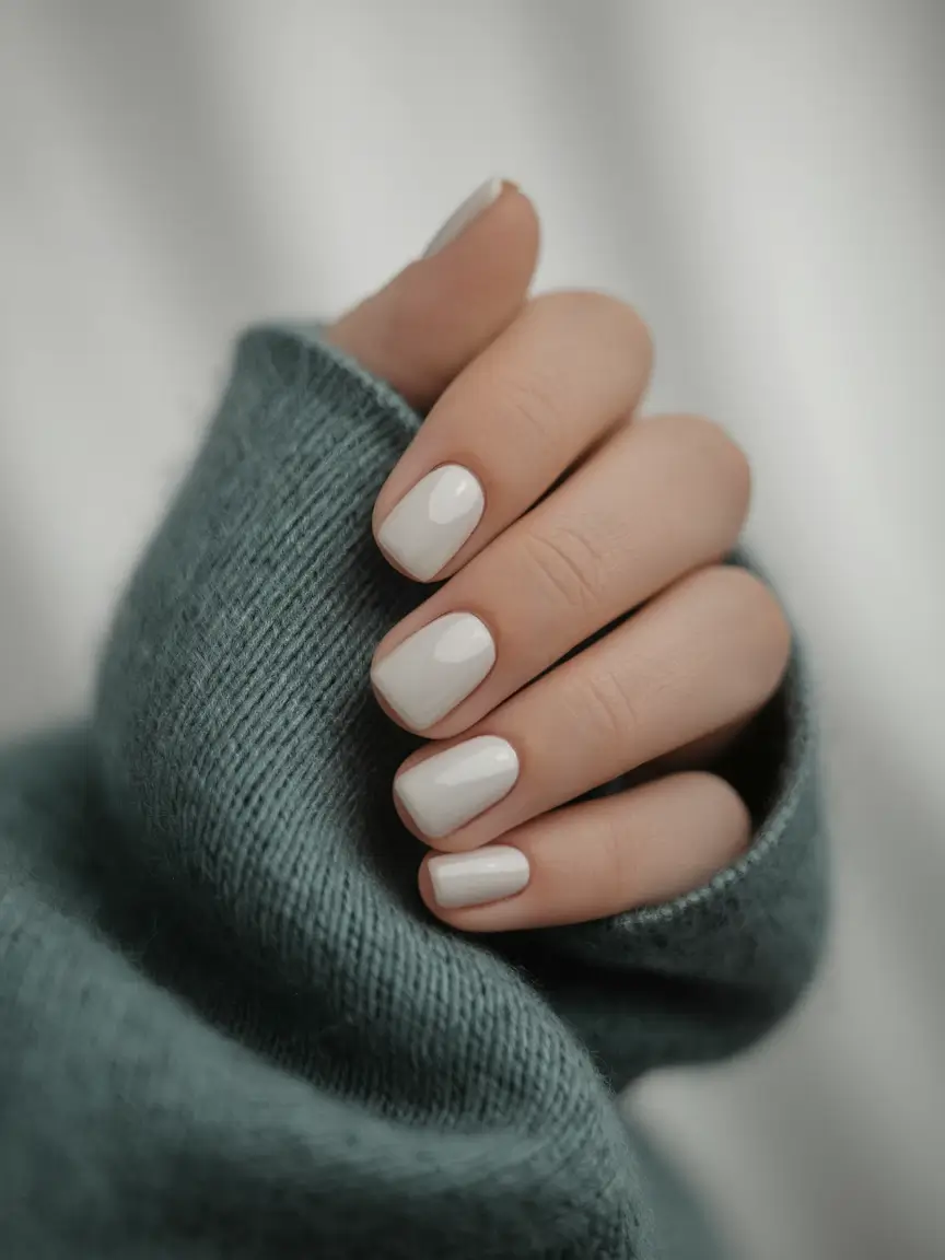 minimalist fall nails short Creamy Neutrals with a Nordic Chill