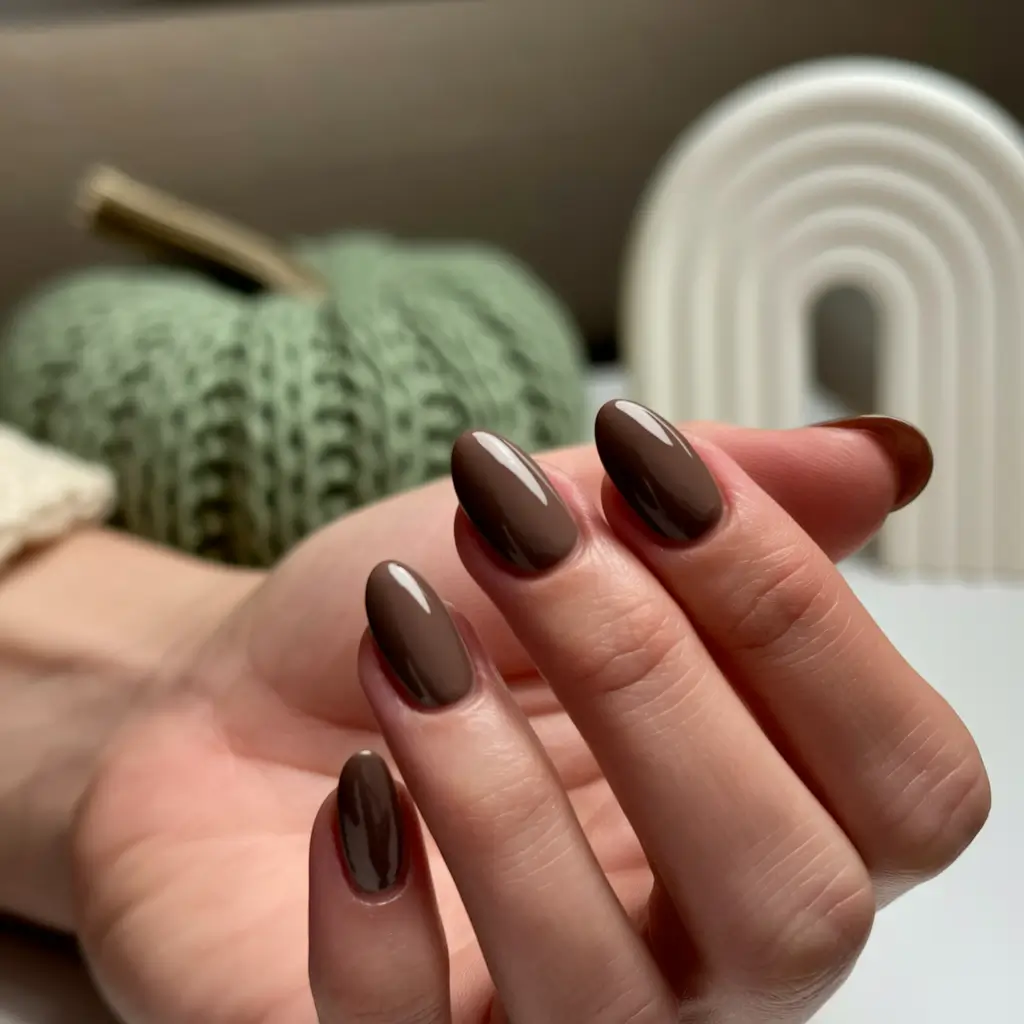 minimalist fall nails design Cozy Mocha: The New Seasonal Neutral