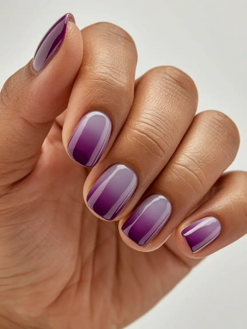 minimalist fall nails short Lavender Fade That’s Soft But Strong