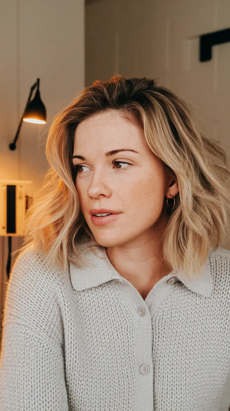 New haircuts - September 2025 ideas+Textured Honey Blonde Lob