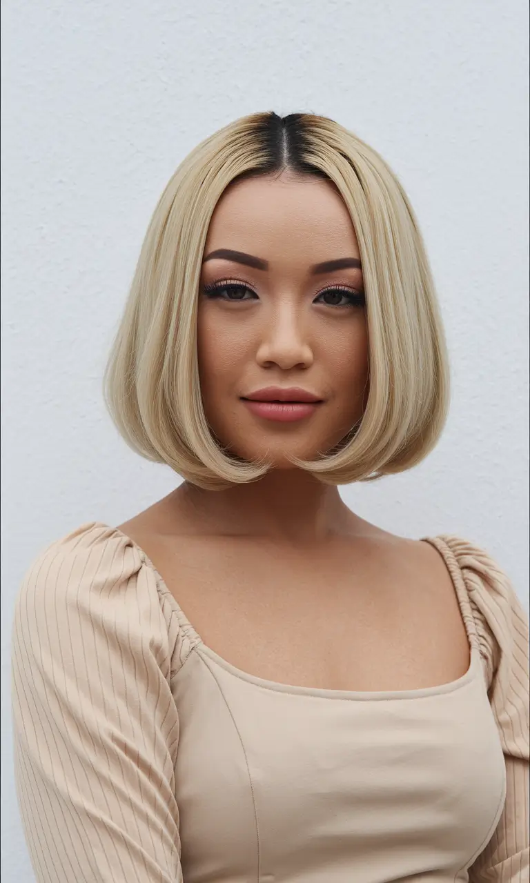 New haircuts - September 2025 ideas Blunt Sculpted Bob With Honey Blonde Finish