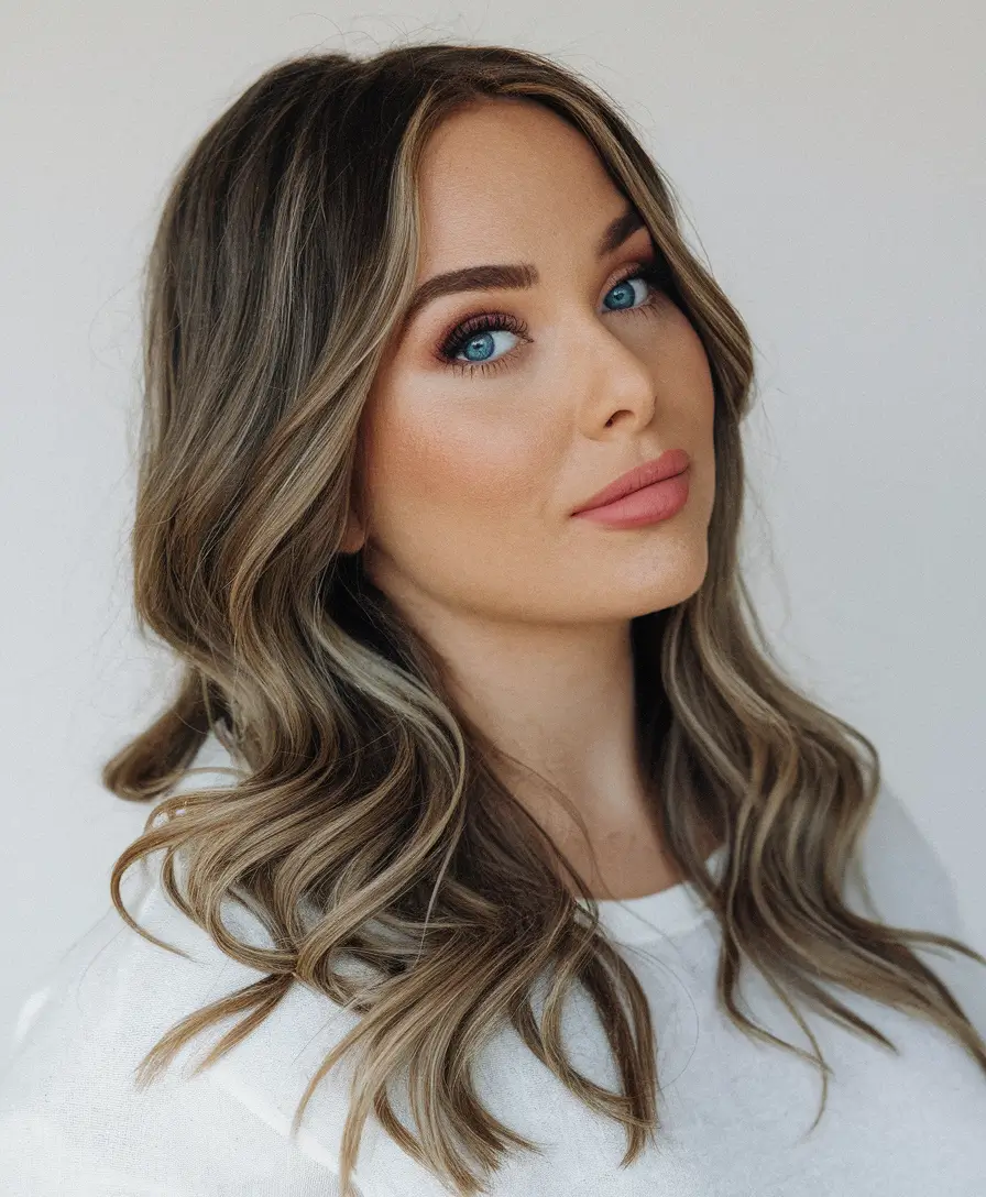 september hair color ideas brunette highlights Muted Ash Balayage on Sunkissed Waves