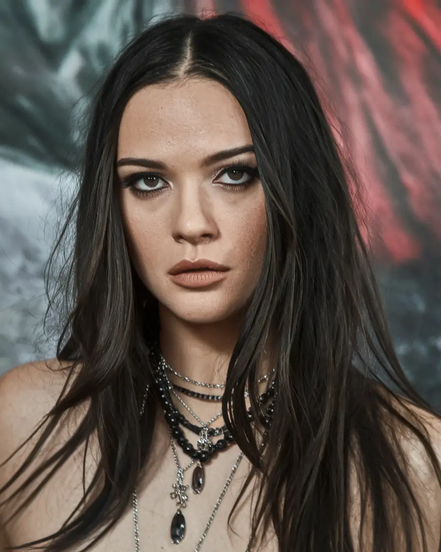 september hair color ideas brunette long Deep Espresso Layers with a Rocker Edge
