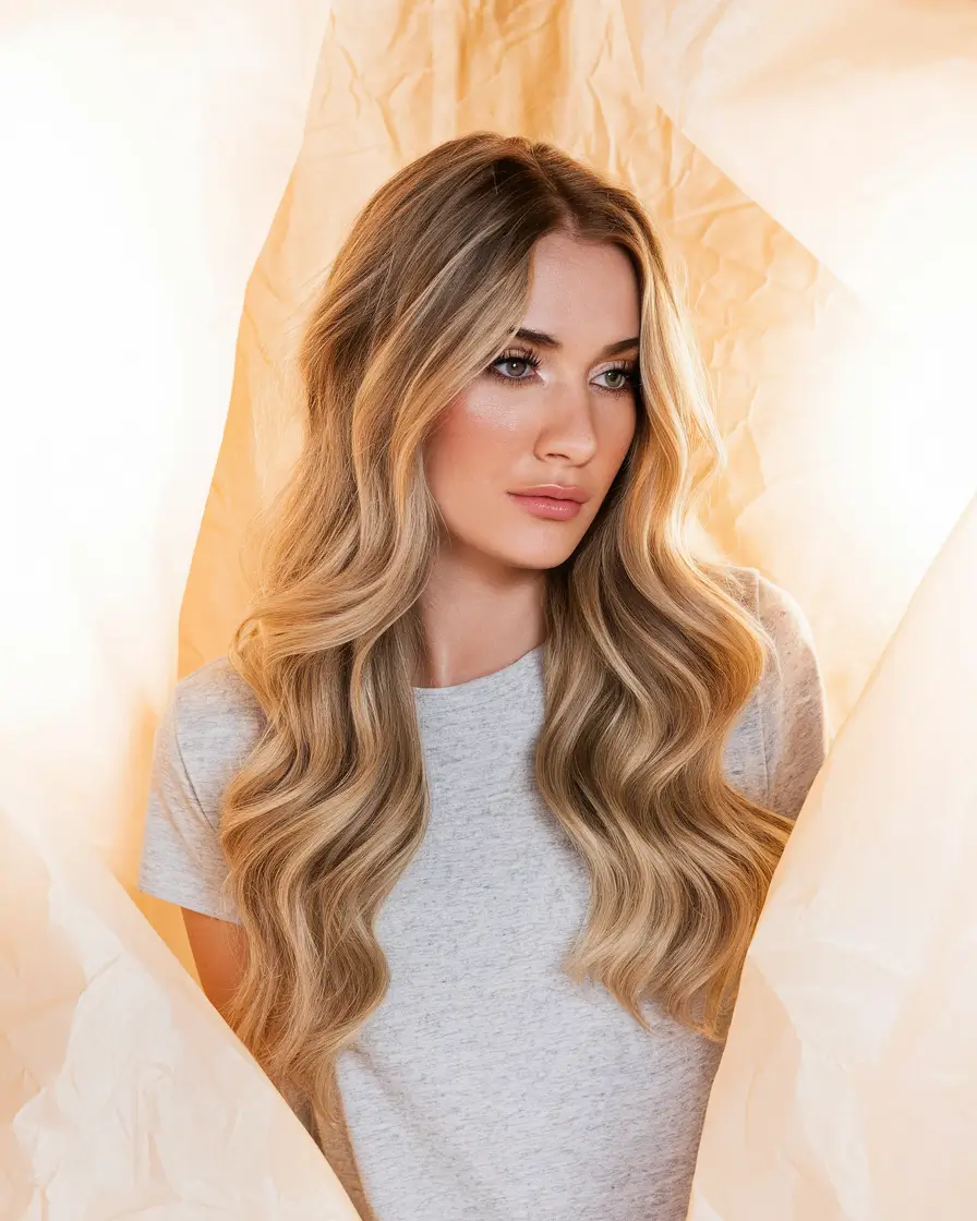 september blonde hair color Golden Honey Blonde with Vintage Glam Waves