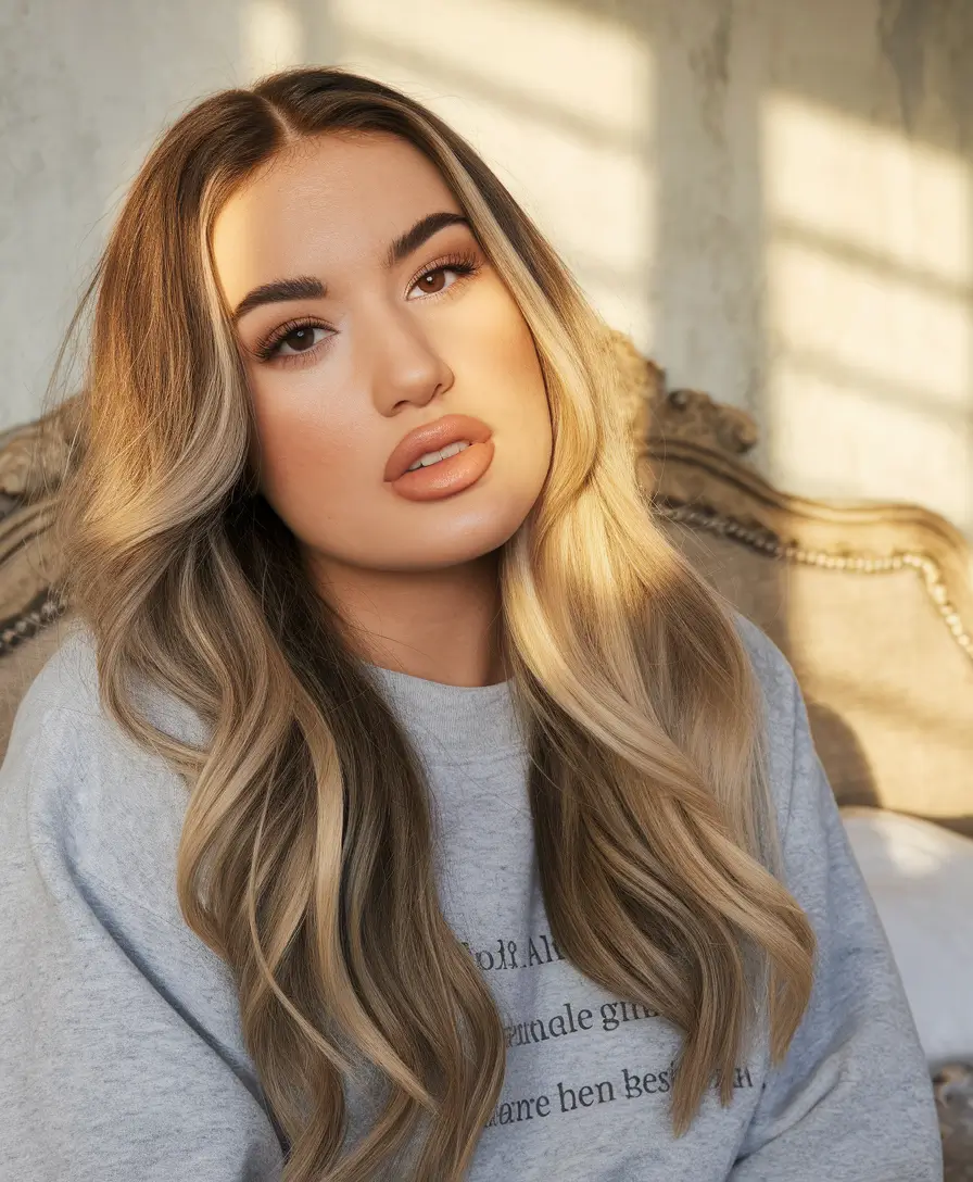 september hair color ideas blonde Cool Beige Blonde with Dimensional Ribbon Highlights