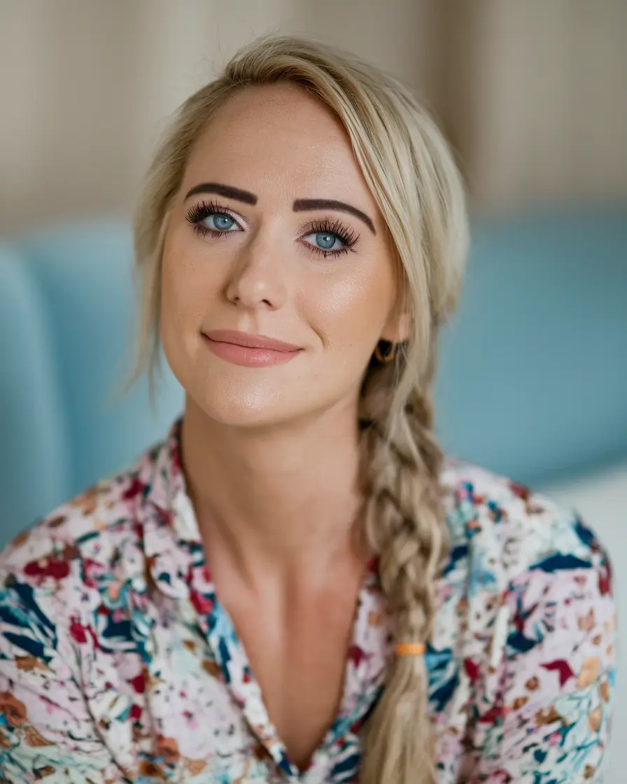 september hair color ideas blonde Soft Honey Blonde Braid with Side Part