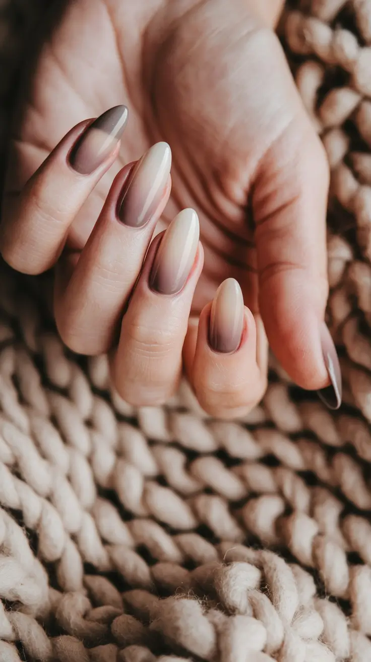 september nails designs almond Toasted Ombre Neutrals for Sweater Weather