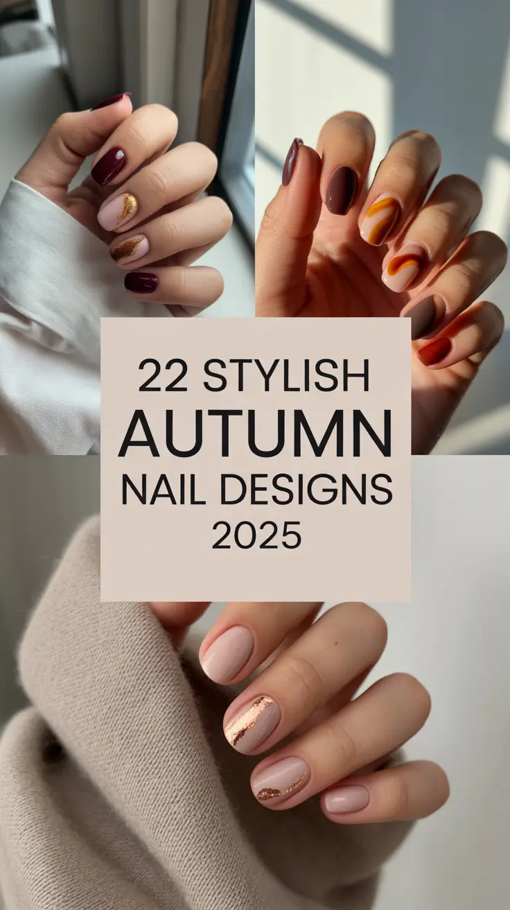 Stylish Autumn Nail Designs 2025: The Most Inspiring Ideas for Fall Colors and Shapes