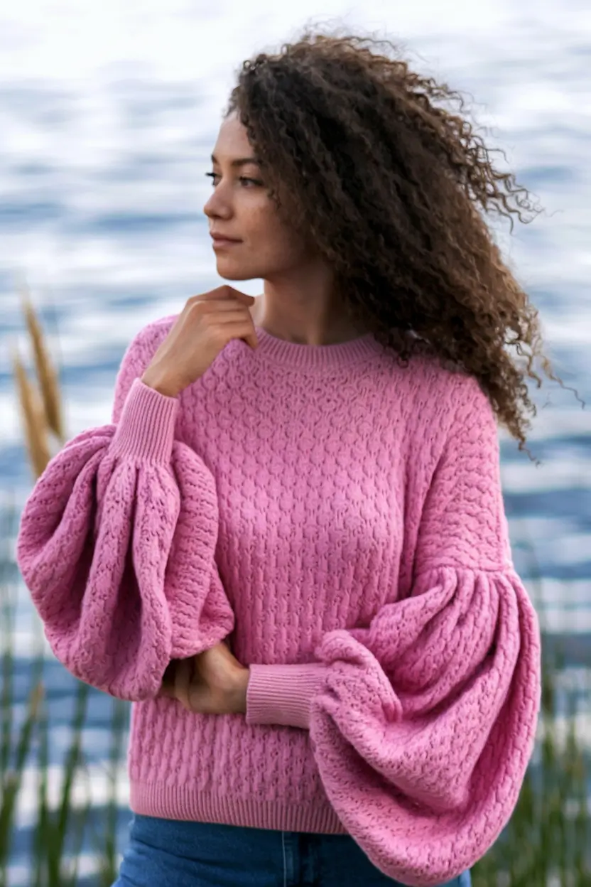 fall sweater outfits pink Dramatic Sleeves and Feminine Energy